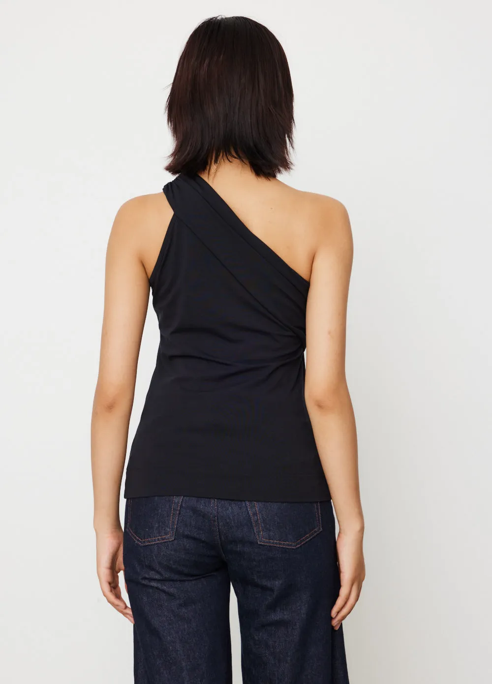 0057 One Shoulder Draped T-Shirt