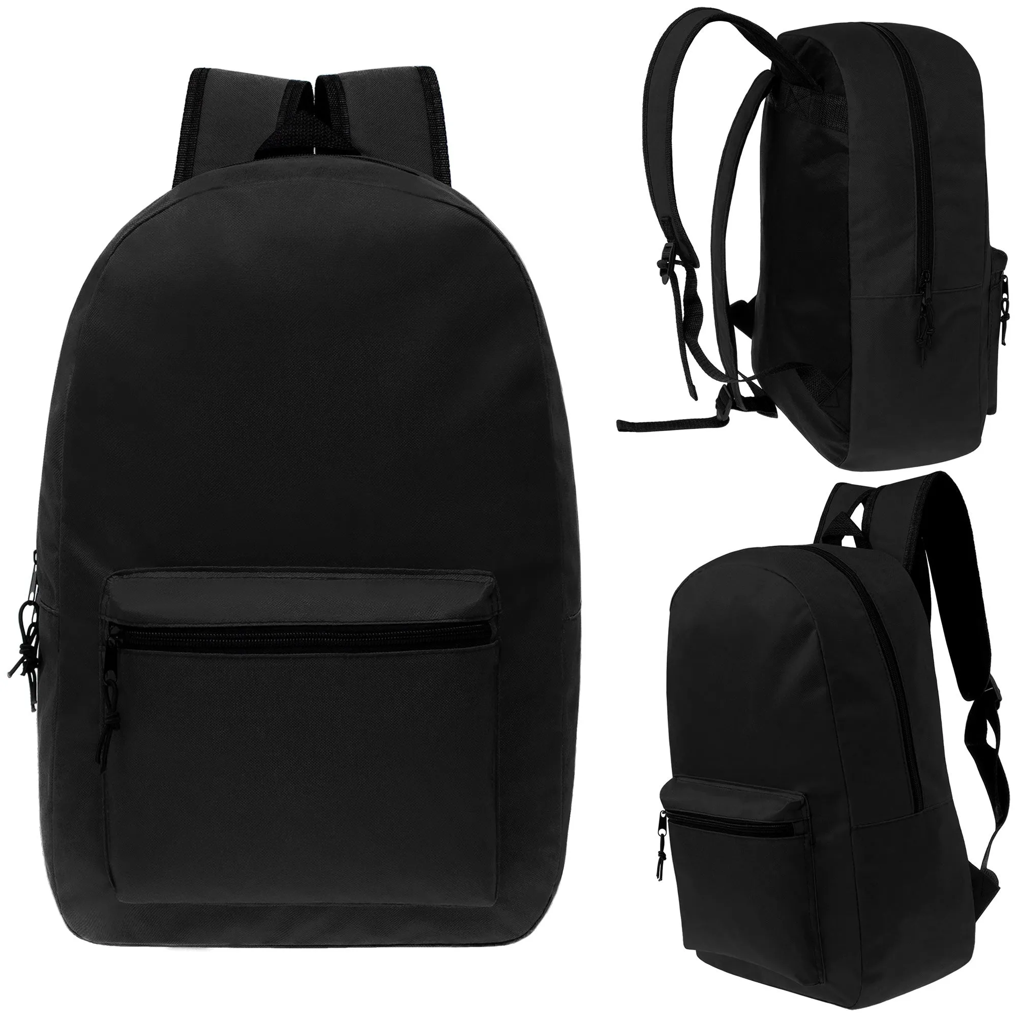 17" Wholesale Kids Basic Bulk Backpacks - Case of 24 Bookbags