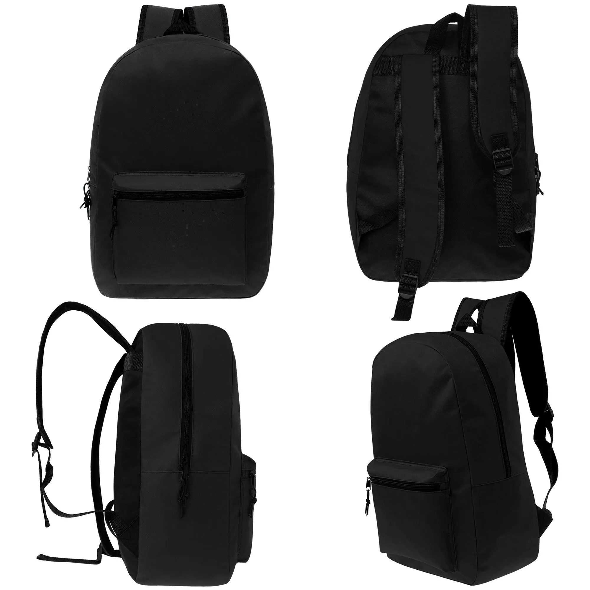 17" Wholesale Kids Basic Bulk Backpacks - Case of 24 Bookbags