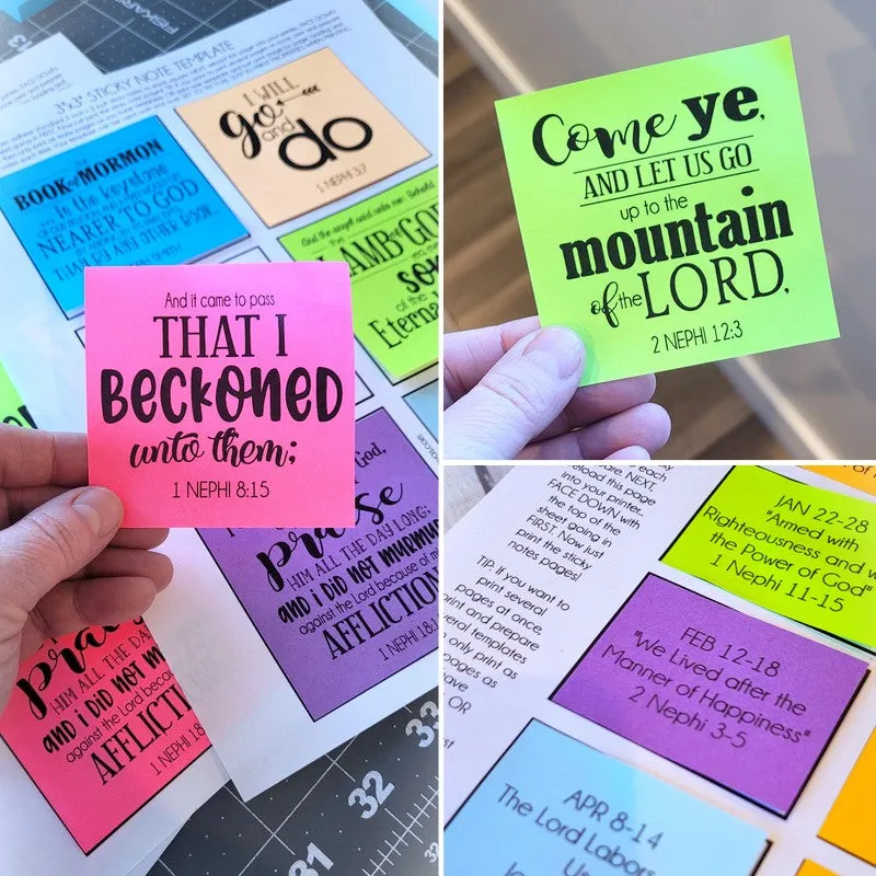 2024 CFM Weekly Sticky Notes {Book of Mormon} PRINTABLE