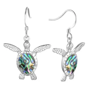 Abalone Hawaii Kai Honu Hook Earrings