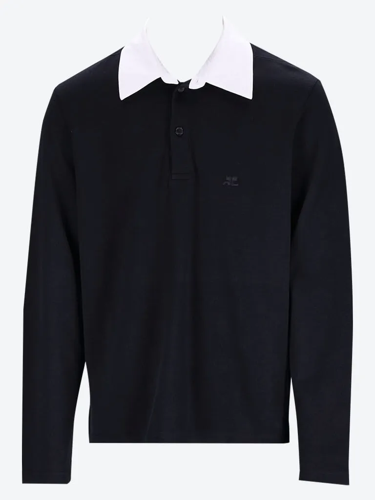 Ac long sleeve cotton polo