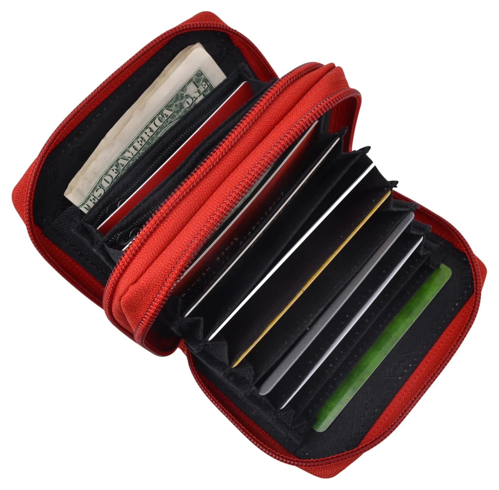 AFONiE- Leather Secure Cards Holder Wallet