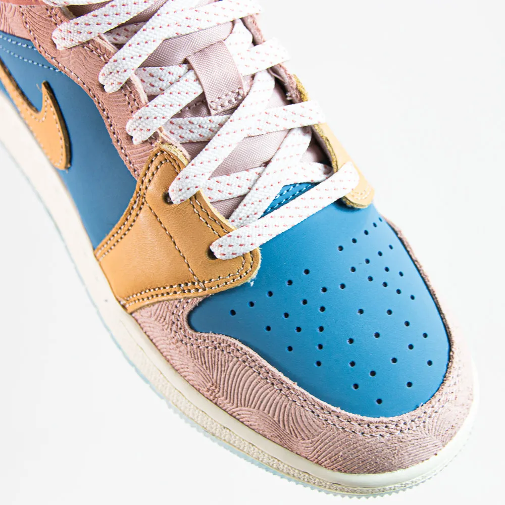 Air Jordan 1 Mid SS (GS) (Aegean Storm/Hemp-Pink Oxford)