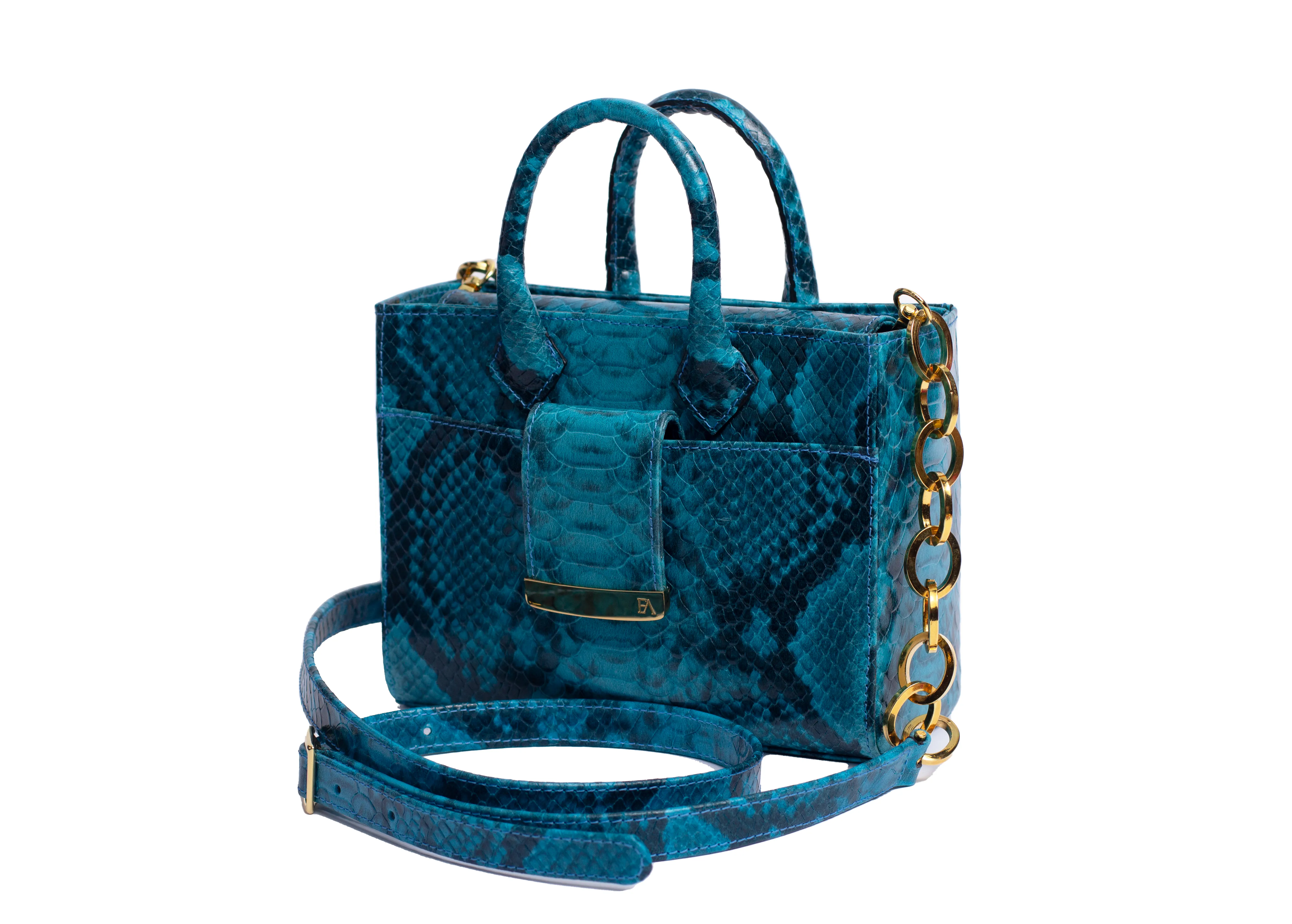 Aqua Blue Ella Mini Tote