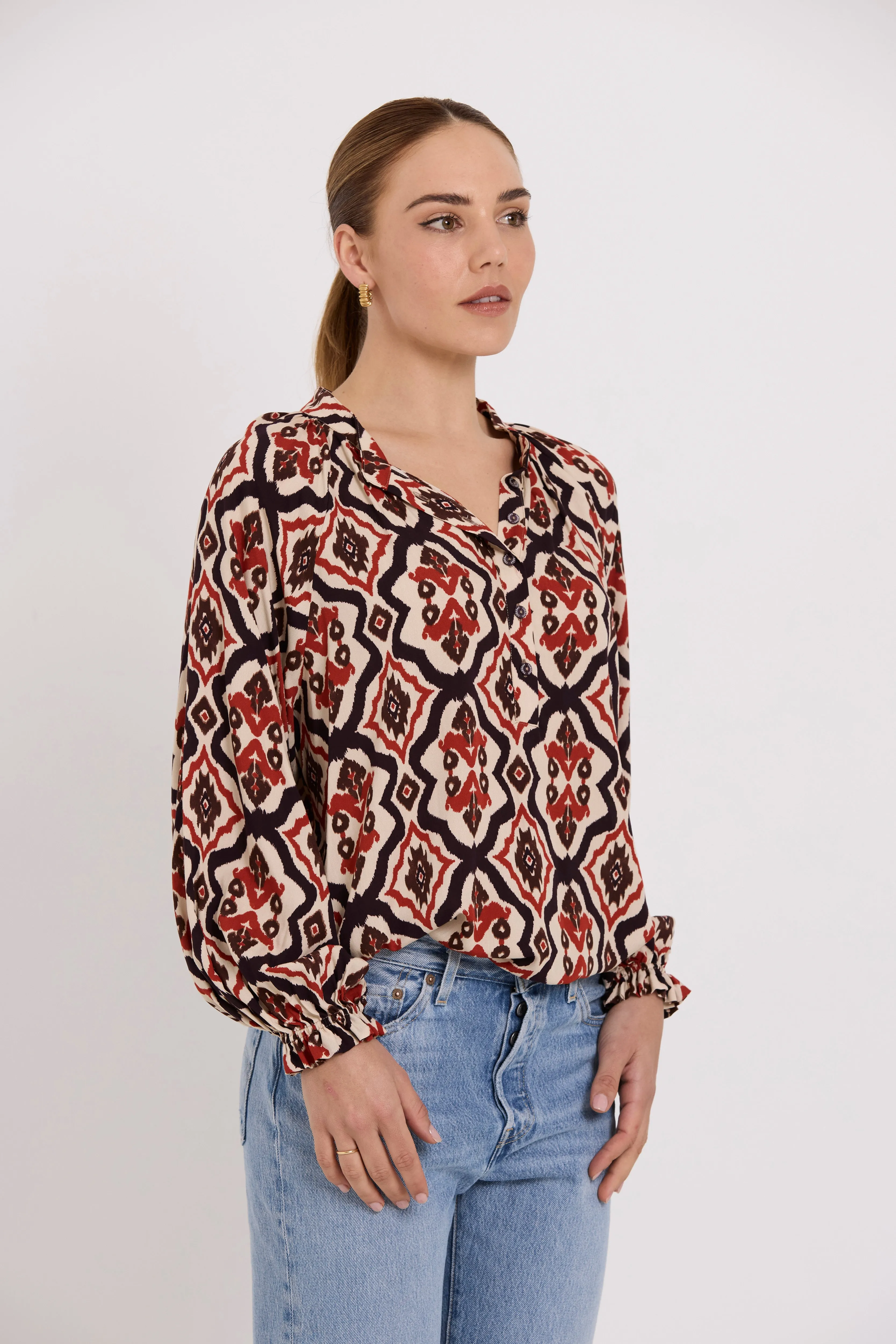 Artist Top | Plum Ikat