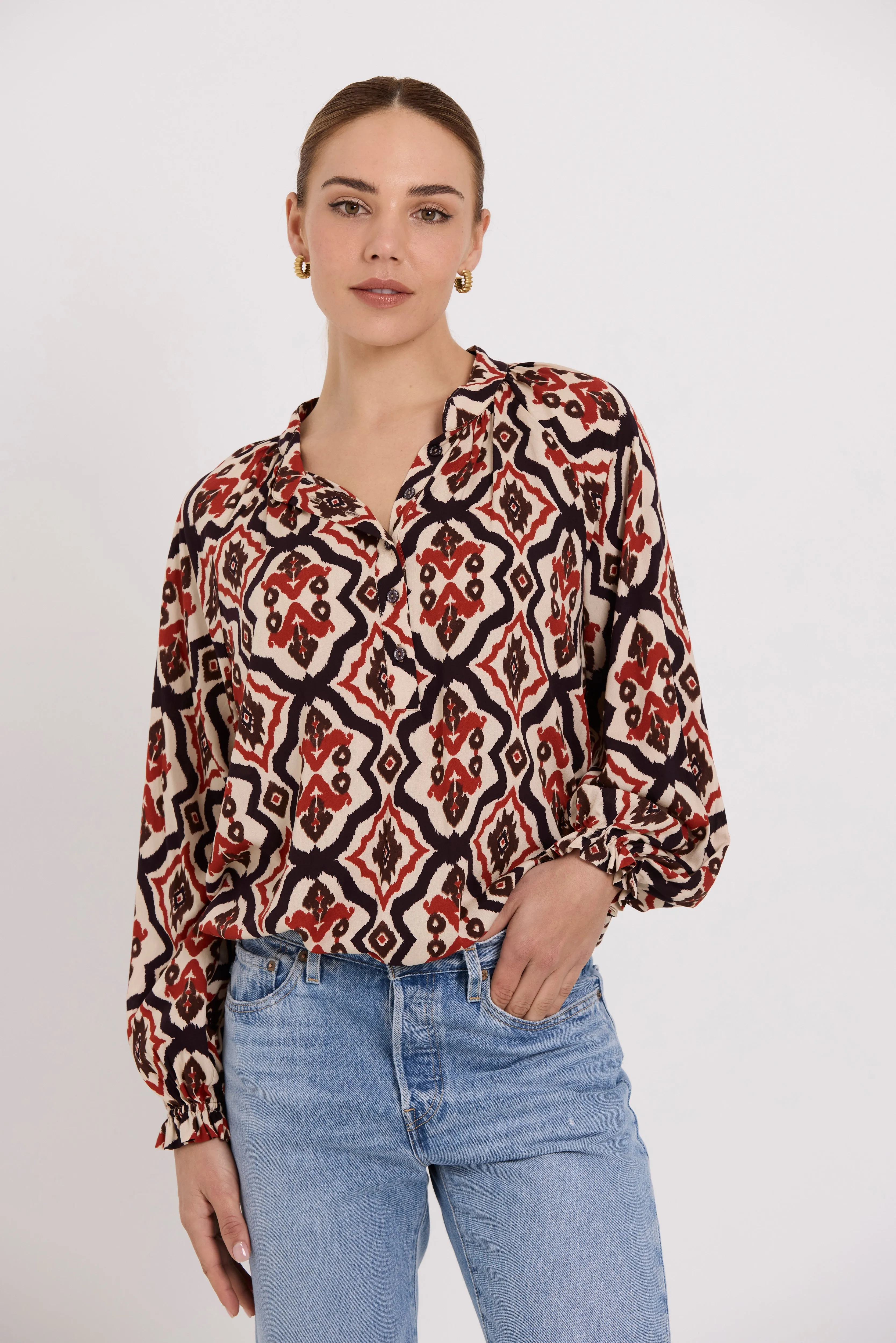 Artist Top | Plum Ikat