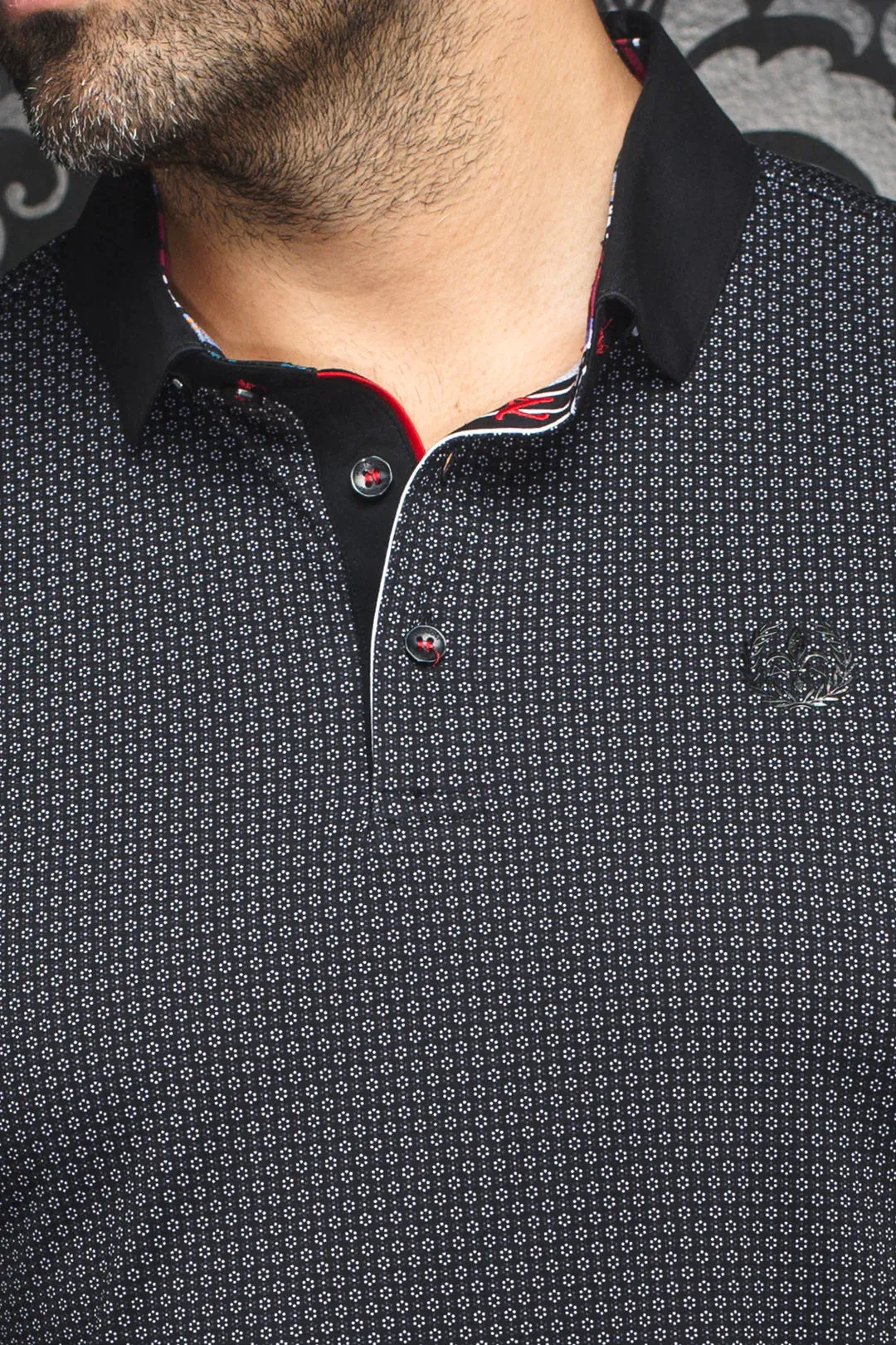 Au Noir Stretch Polos | Goldoni Black