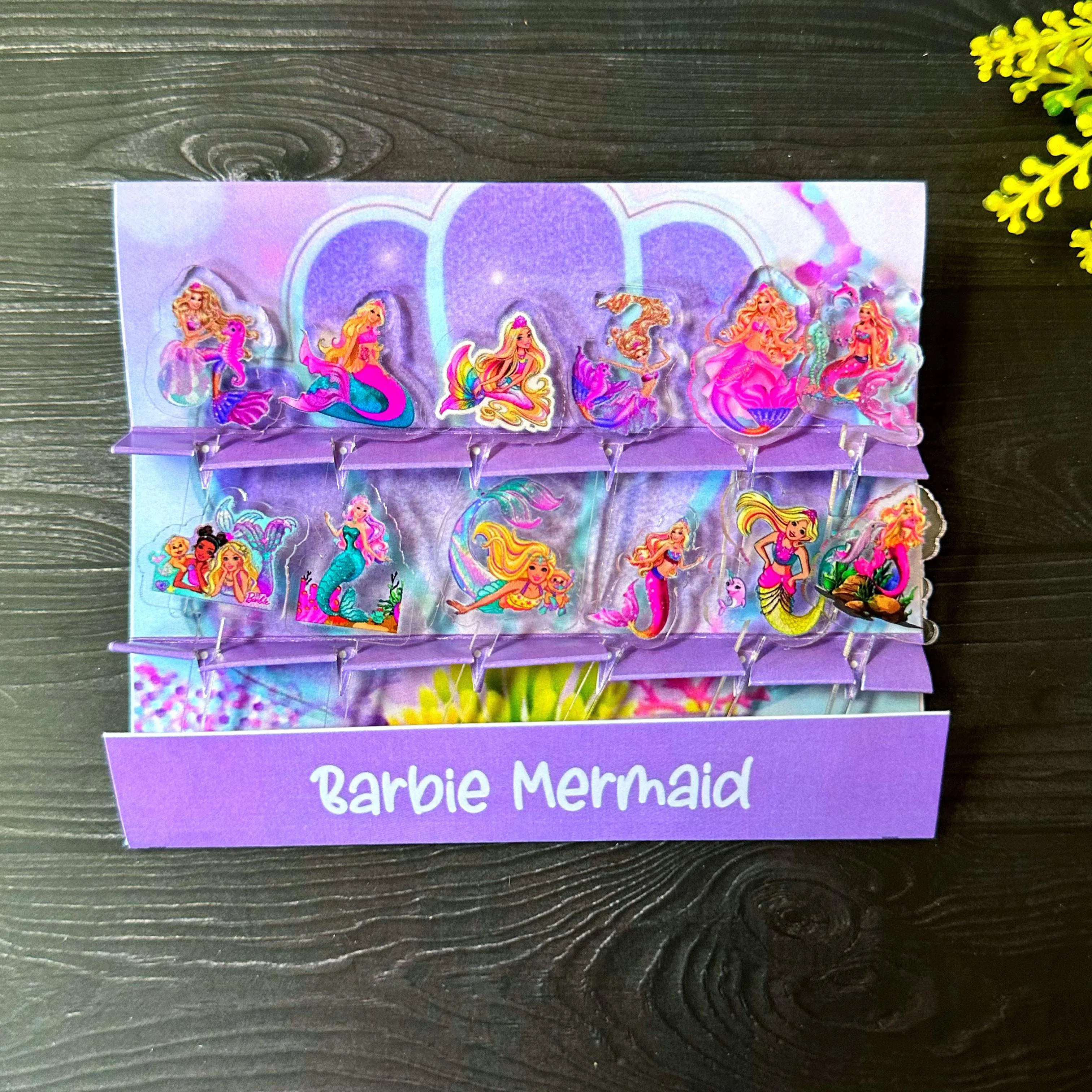 Barbie Mermaid Acrylic Food Picks