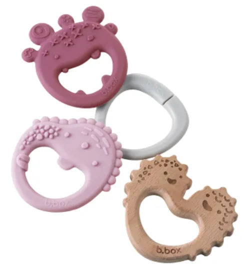 B.Box Trio Teether -  Blush Monsters