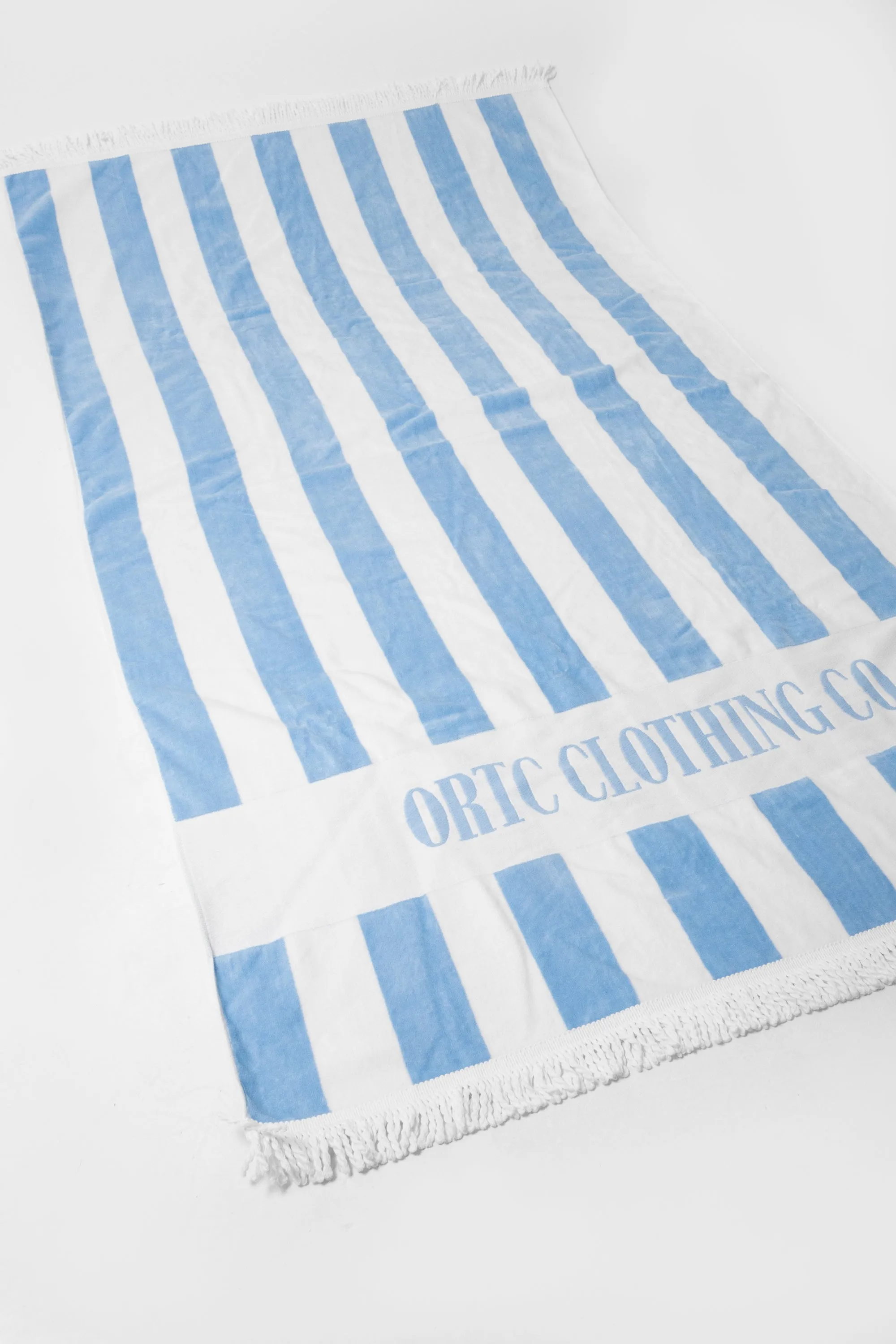 Beach Towel Blue and White Stripes