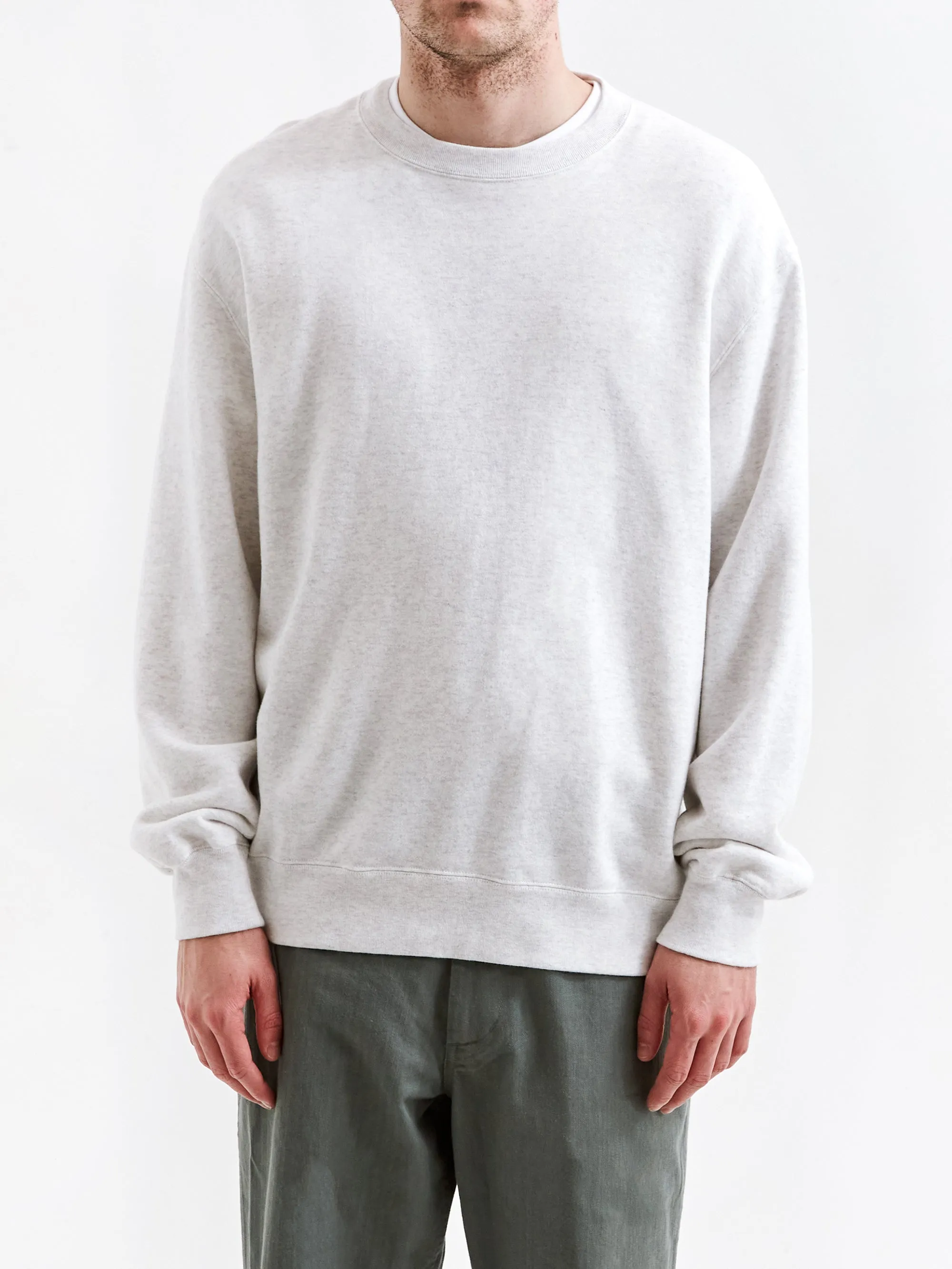 Beams Plus Crewneck Sweater - Ash