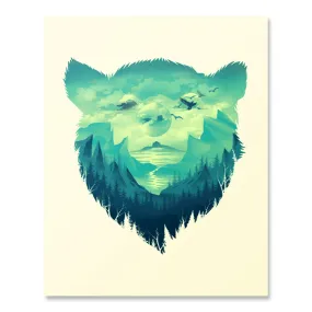 Bear Landscape Print