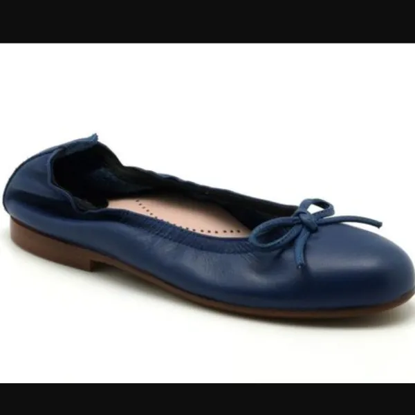 Beberlis Leather Blue Flats