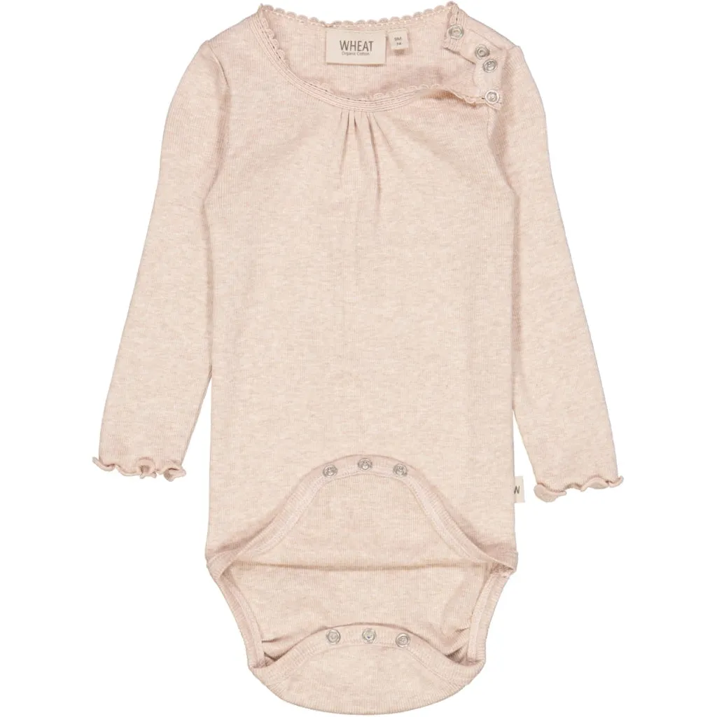 Body Rib Lace LS - rose melange