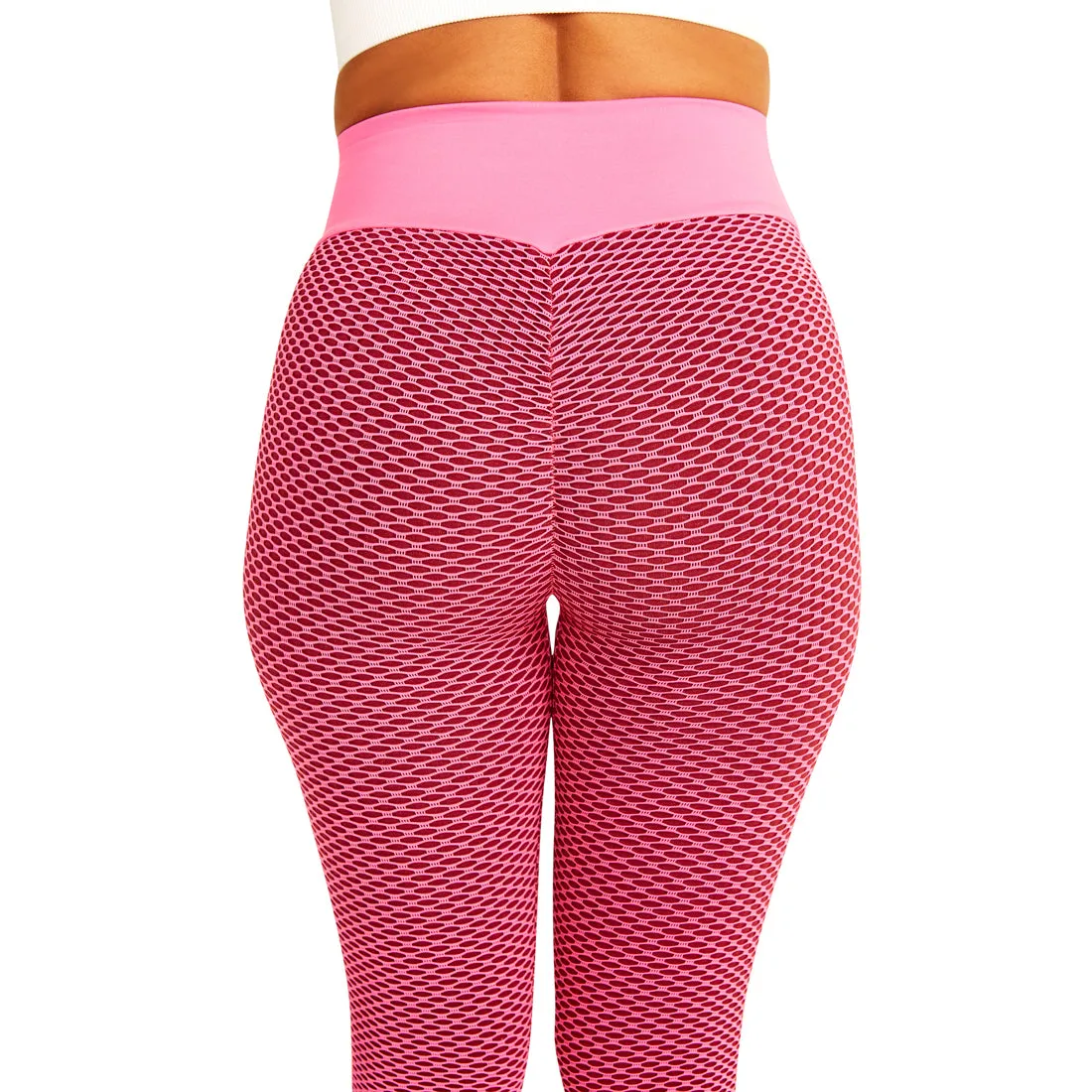 BODYCON SCRUNCHED LEGGINGS PINK