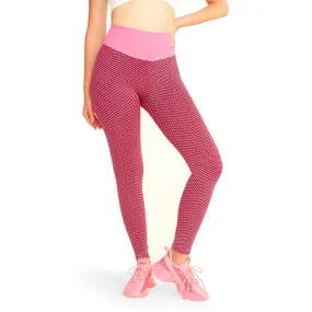 BODYCON SCRUNCHED LEGGINGS PINK