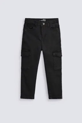 BOYS CARGO POCKET DENIM