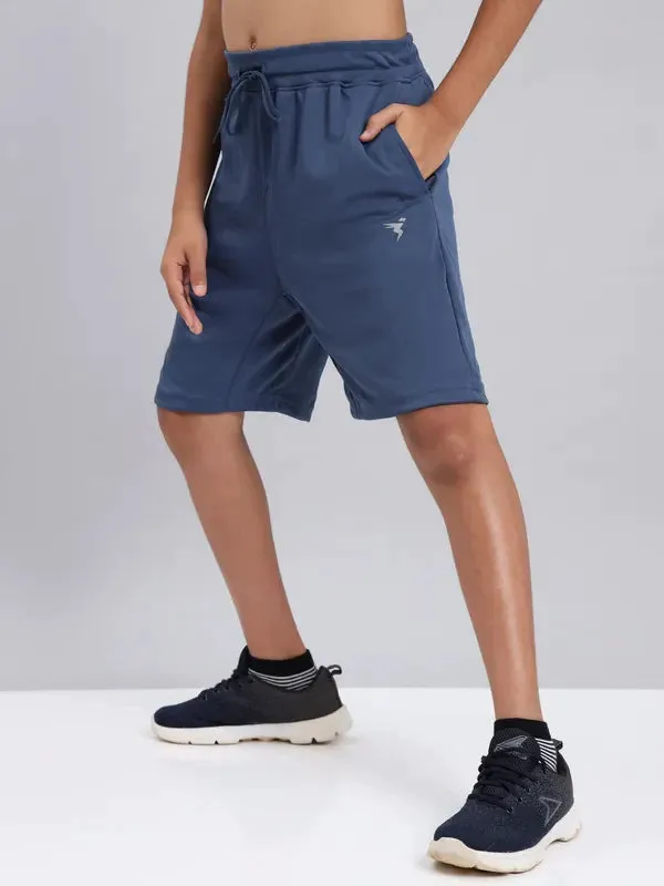 Boys Solid Slim Fit Shorts with TECHNO COOL 