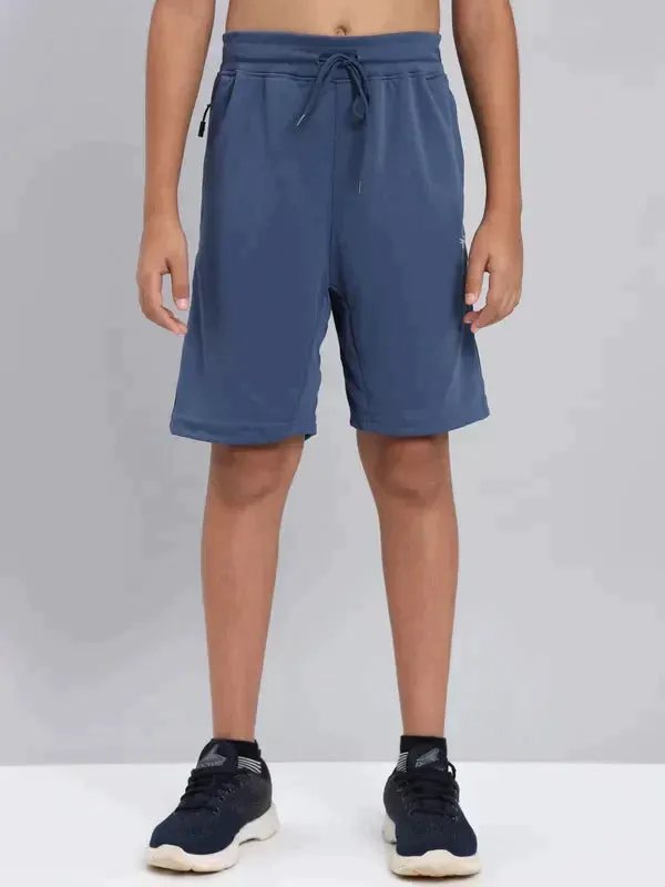 Boys Solid Slim Fit Shorts with TECHNO COOL 