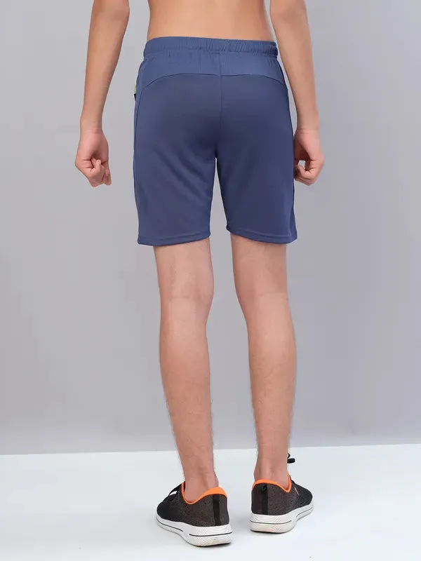 Boys Solid Slim Fit Shorts with TECHNO GUARD