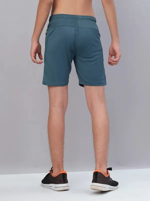 Boys Solid Slim Fit Shorts with TECHNO GUARD