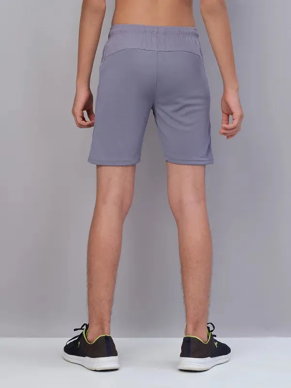 Boys Solid Slim Fit Shorts with TECHNO GUARD