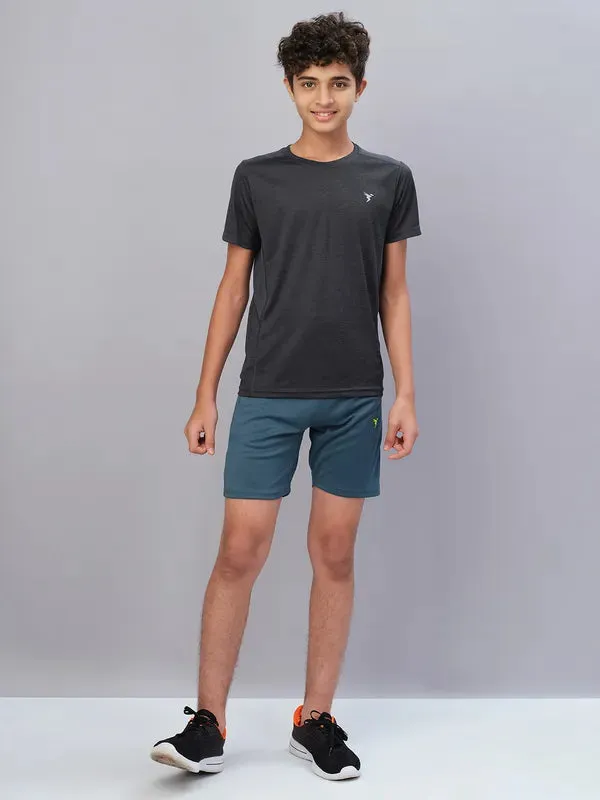 Boys Solid Slim Fit Shorts with TECHNO GUARD