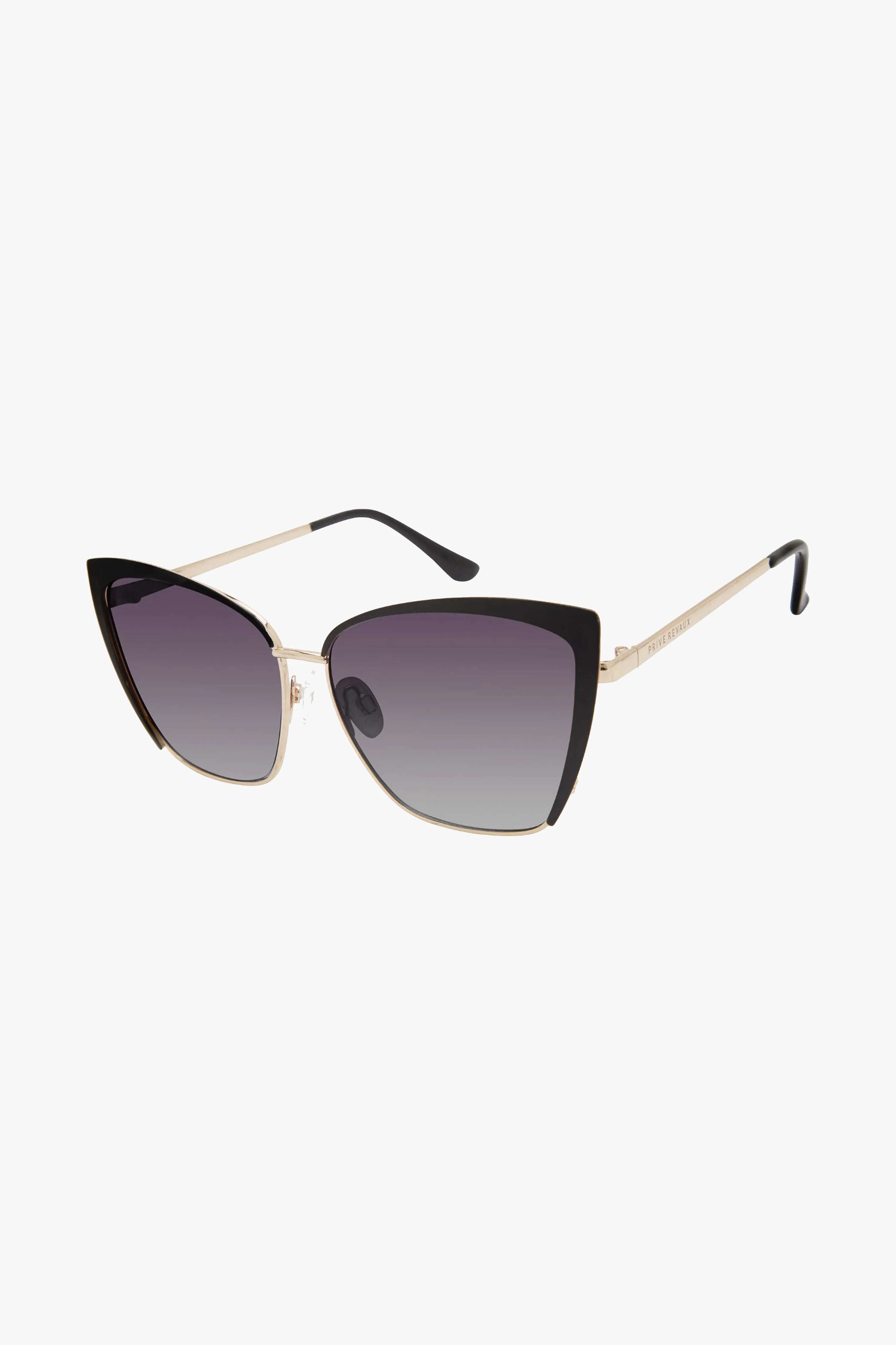 Brunch Date Square Black Gold Sunglasses