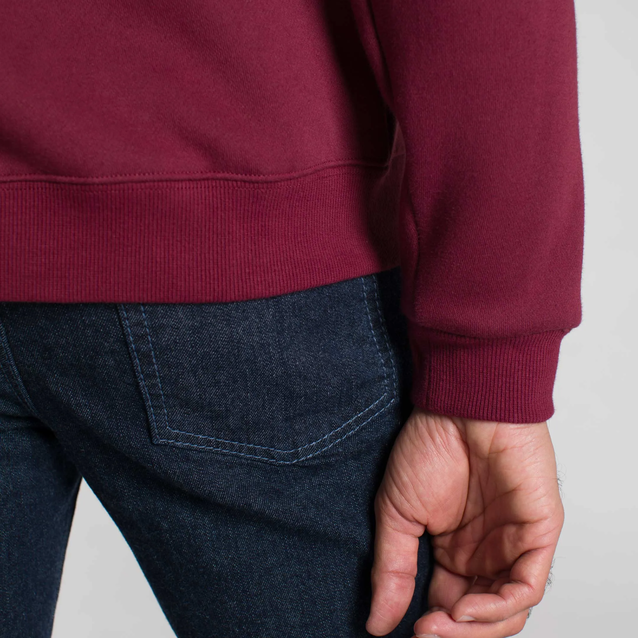 Burgundy Quarter-Zip Sweatshirt