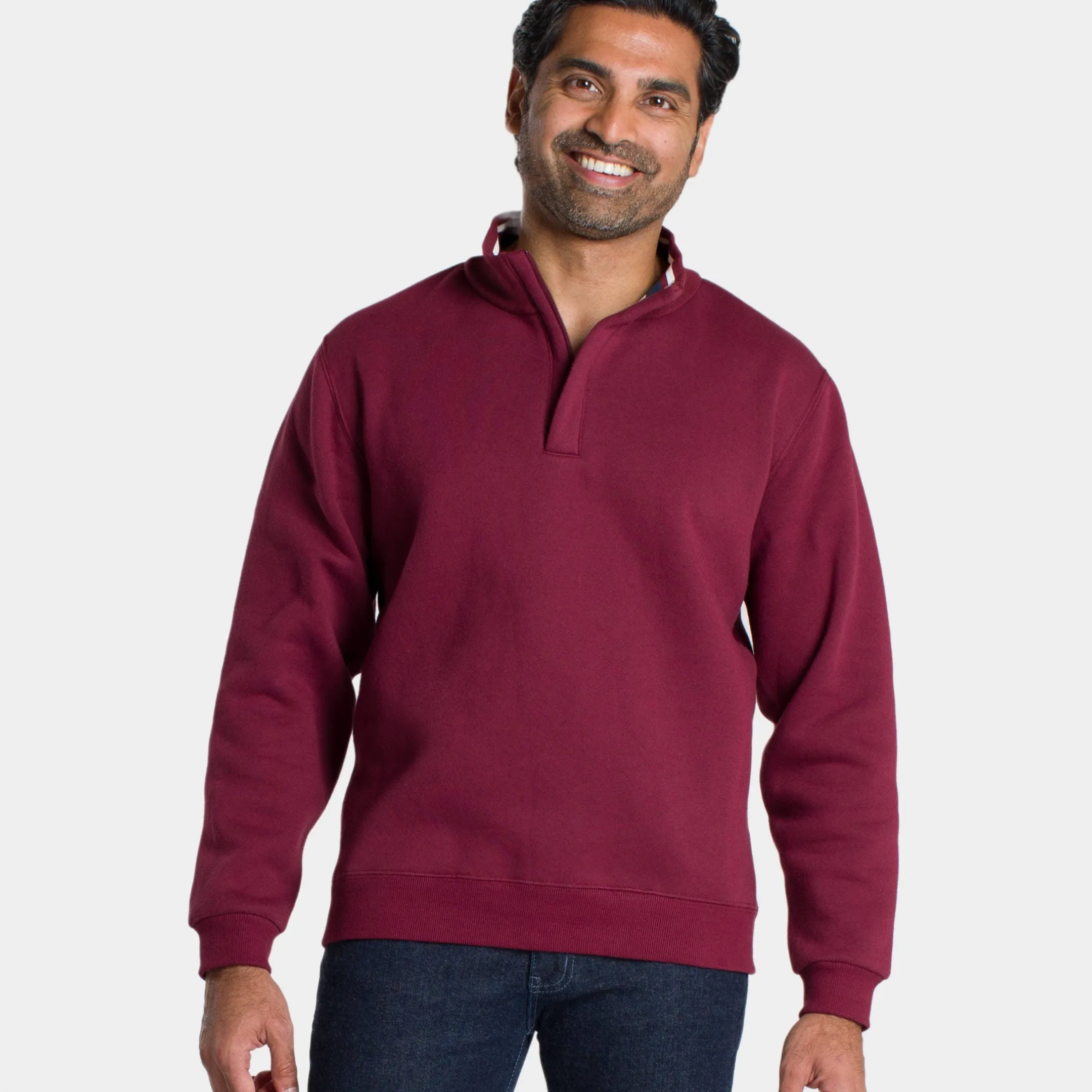 Burgundy Quarter-Zip Sweatshirt