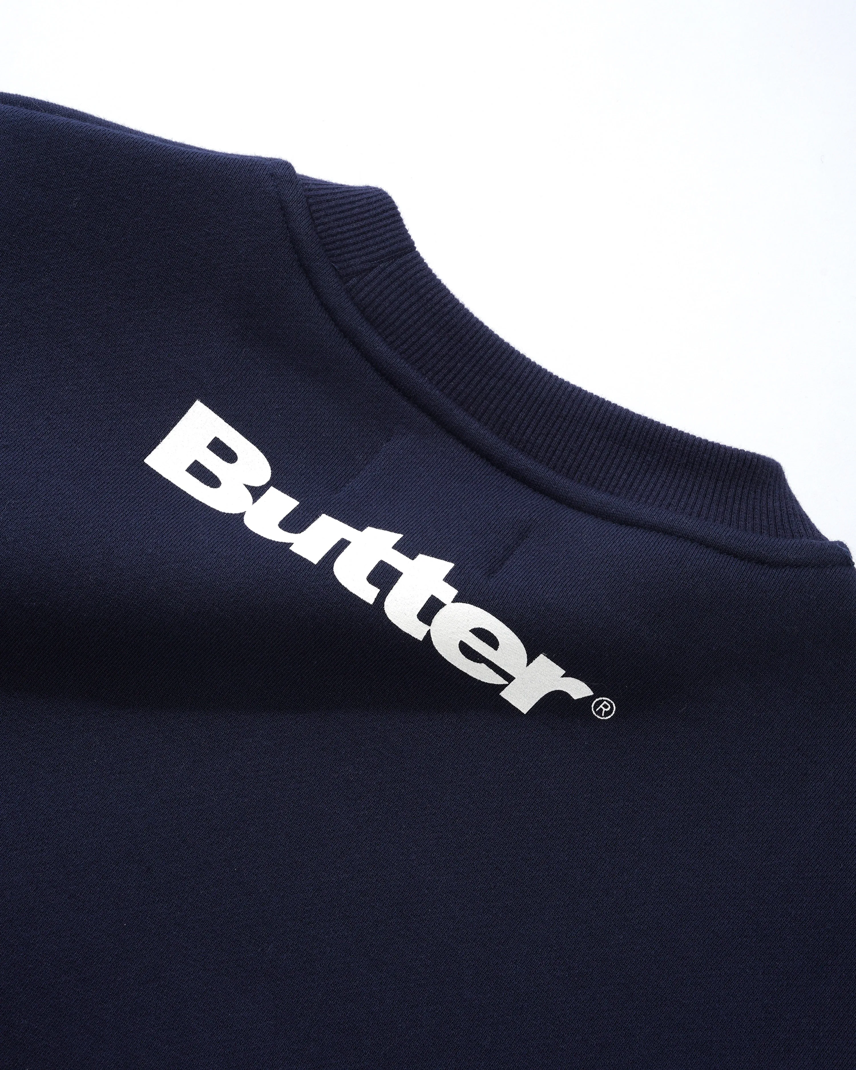 Butter Goods x Blue Note Records Logo Felt Applique Crewneck - Navy