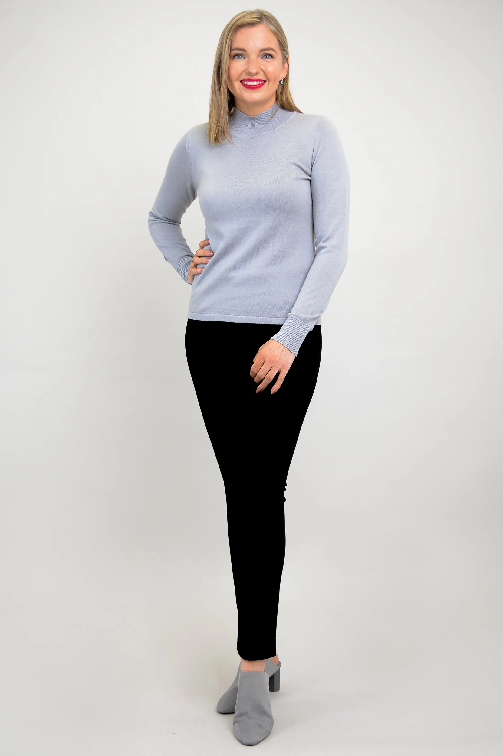 Cameron Sweater, Sleet Grey, Bamboo Cotton