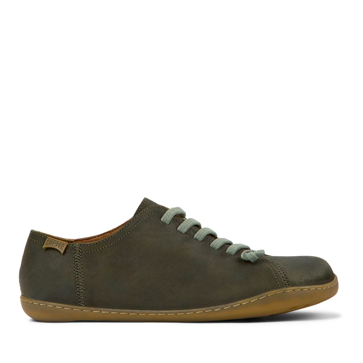 Camper Peu Green-gray nubuck shoes for men Dark Green   