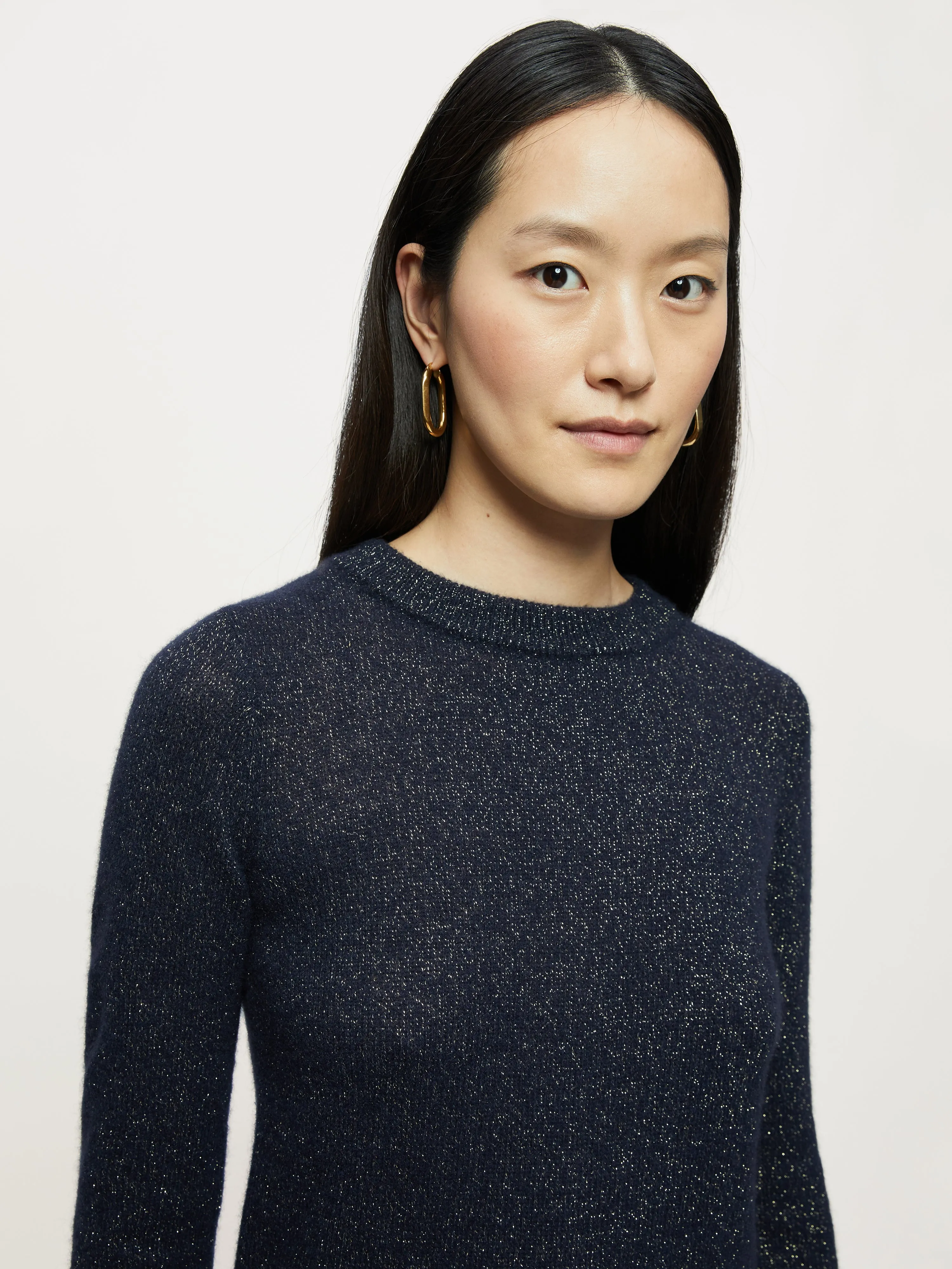 Cloud Cashmere Sparkle Jumper | Navy