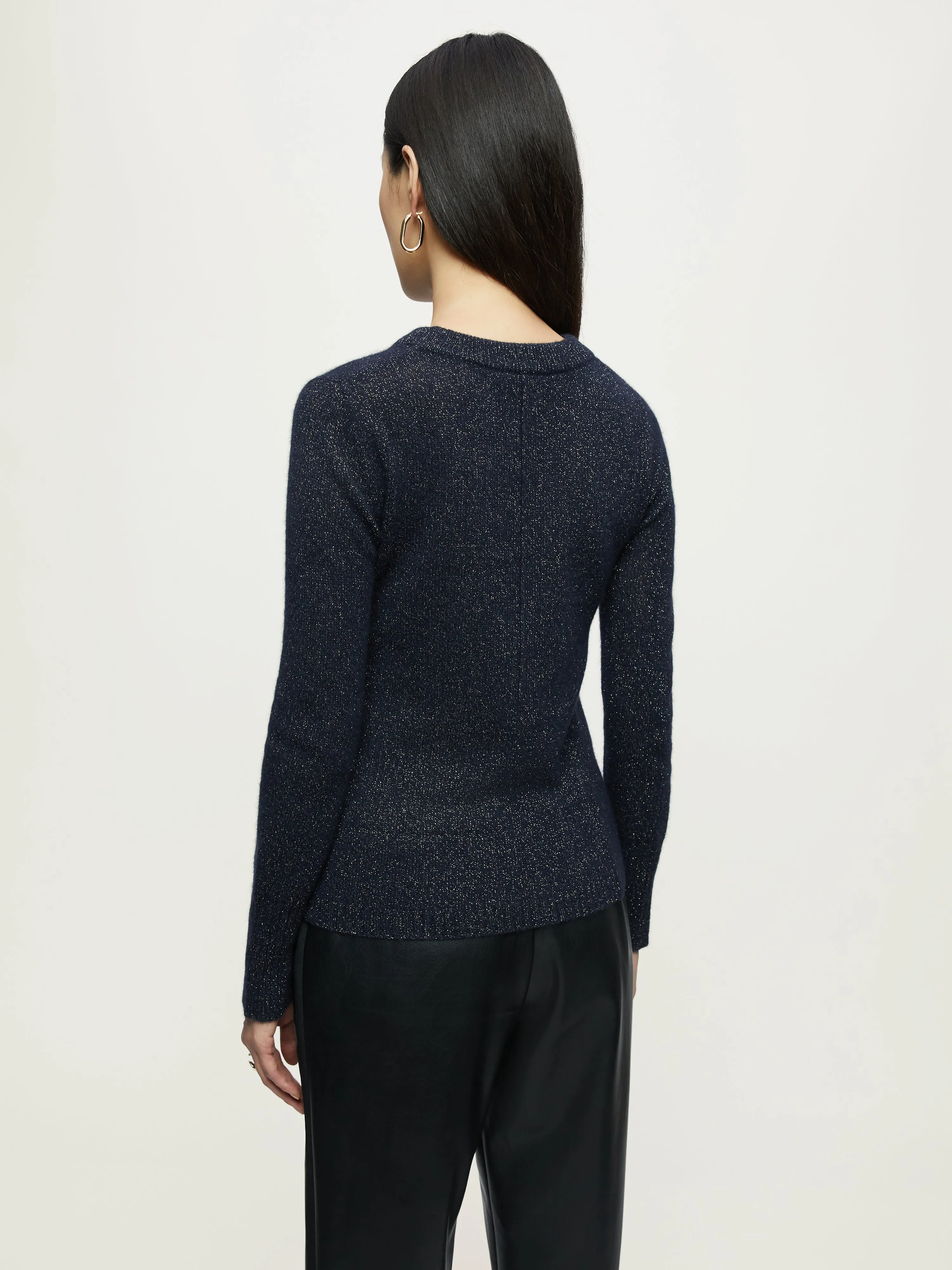 Cloud Cashmere Sparkle Jumper | Navy