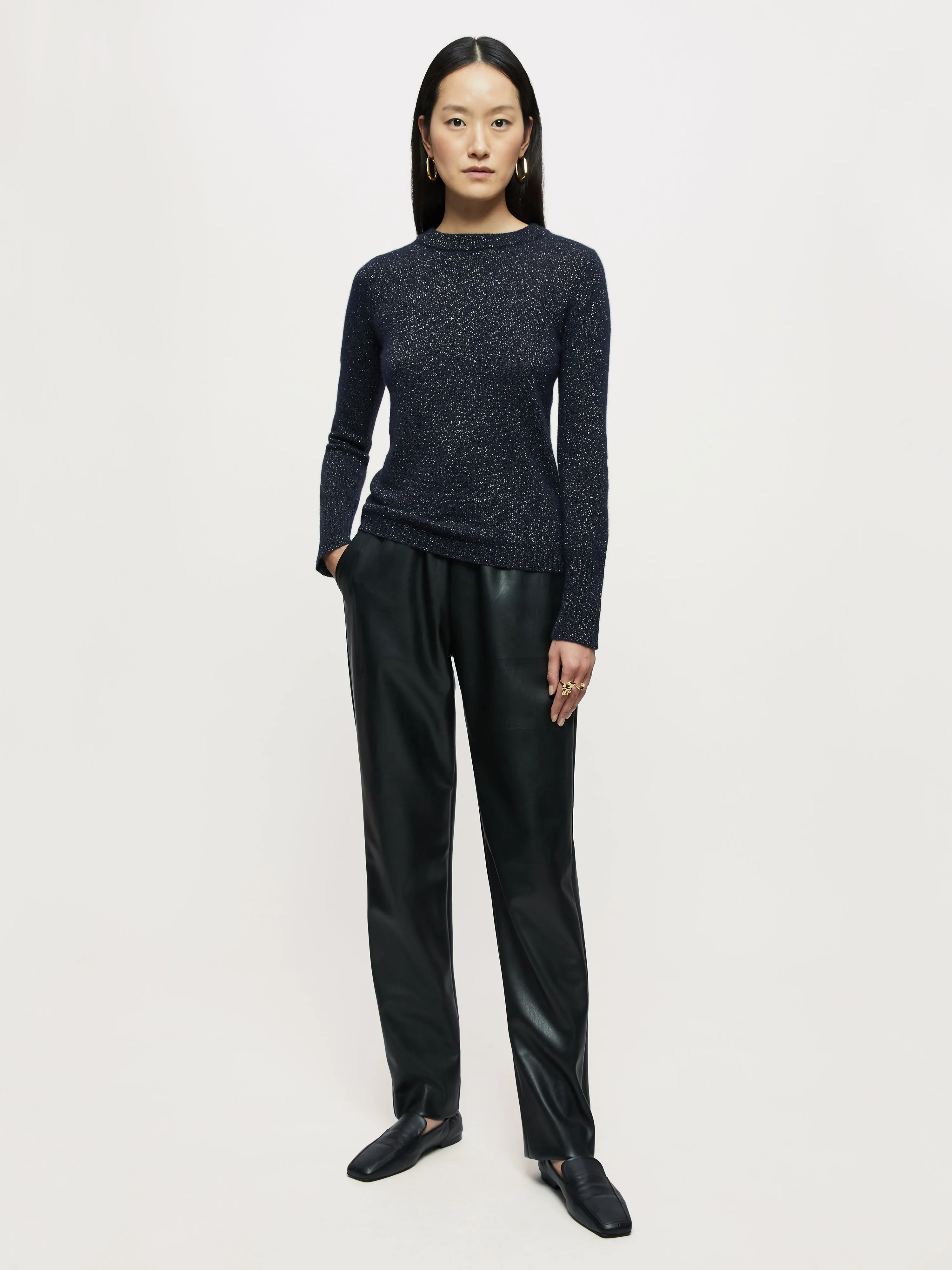 Cloud Cashmere Sparkle Jumper | Navy