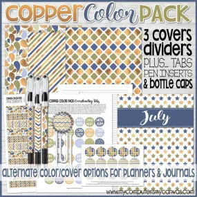 COPPER Color Pack {Alternate Covers/Accessories for Planners/Journals} PRINTABLE