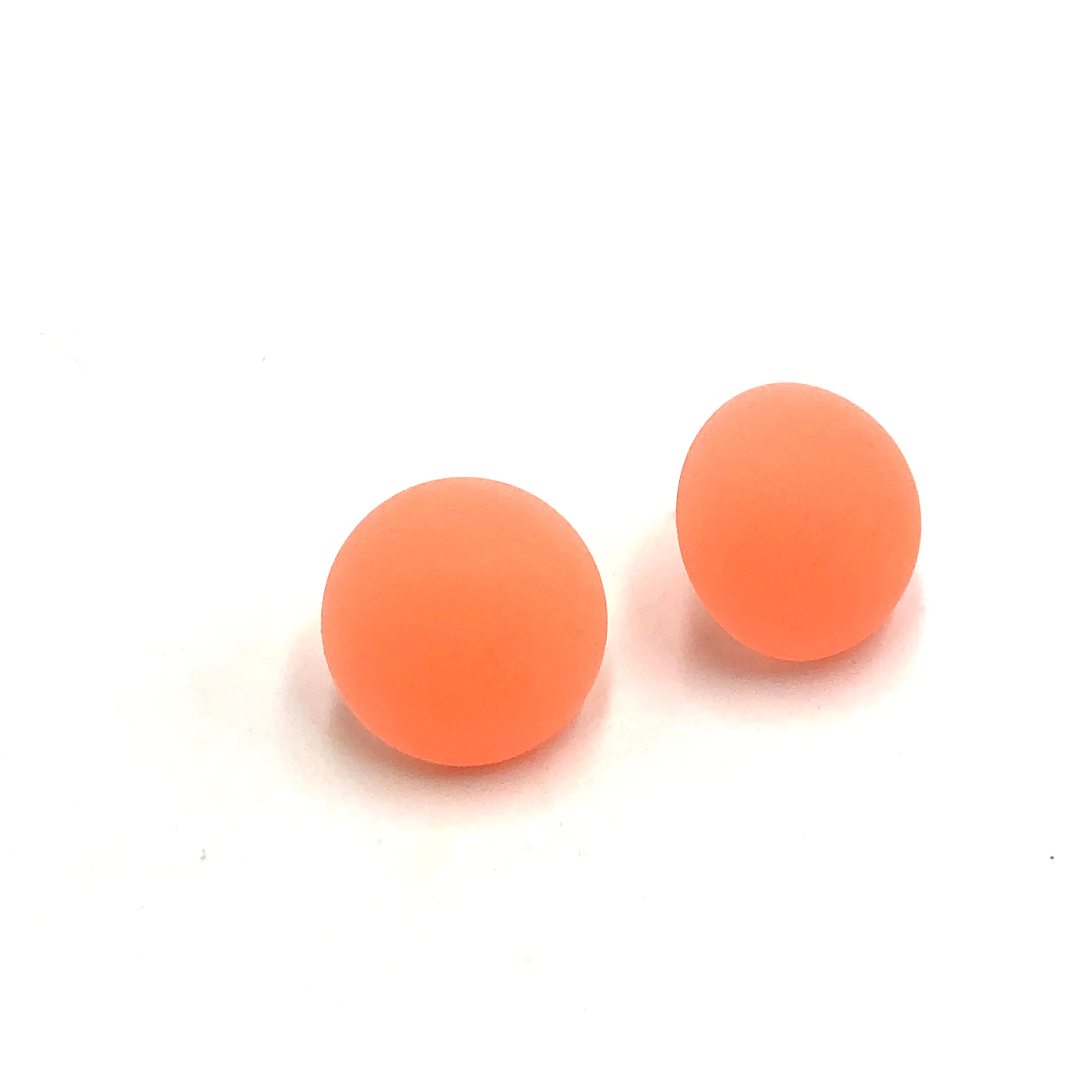 Coral Frosted Retro Button Stud Earrings