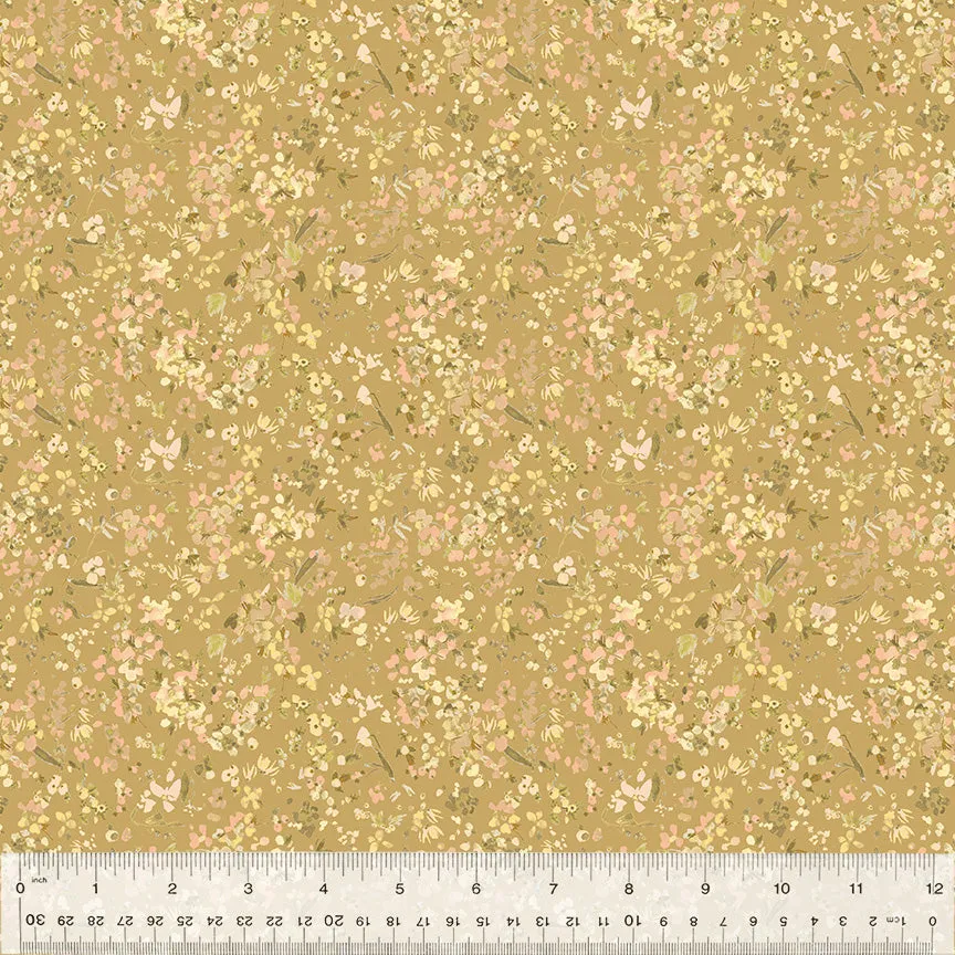 Cotton Fabric, WILDFLOWER, CHAMOMILE, 53808-8, FLORET Collection by Kelly Ventura for Windham Fabrics