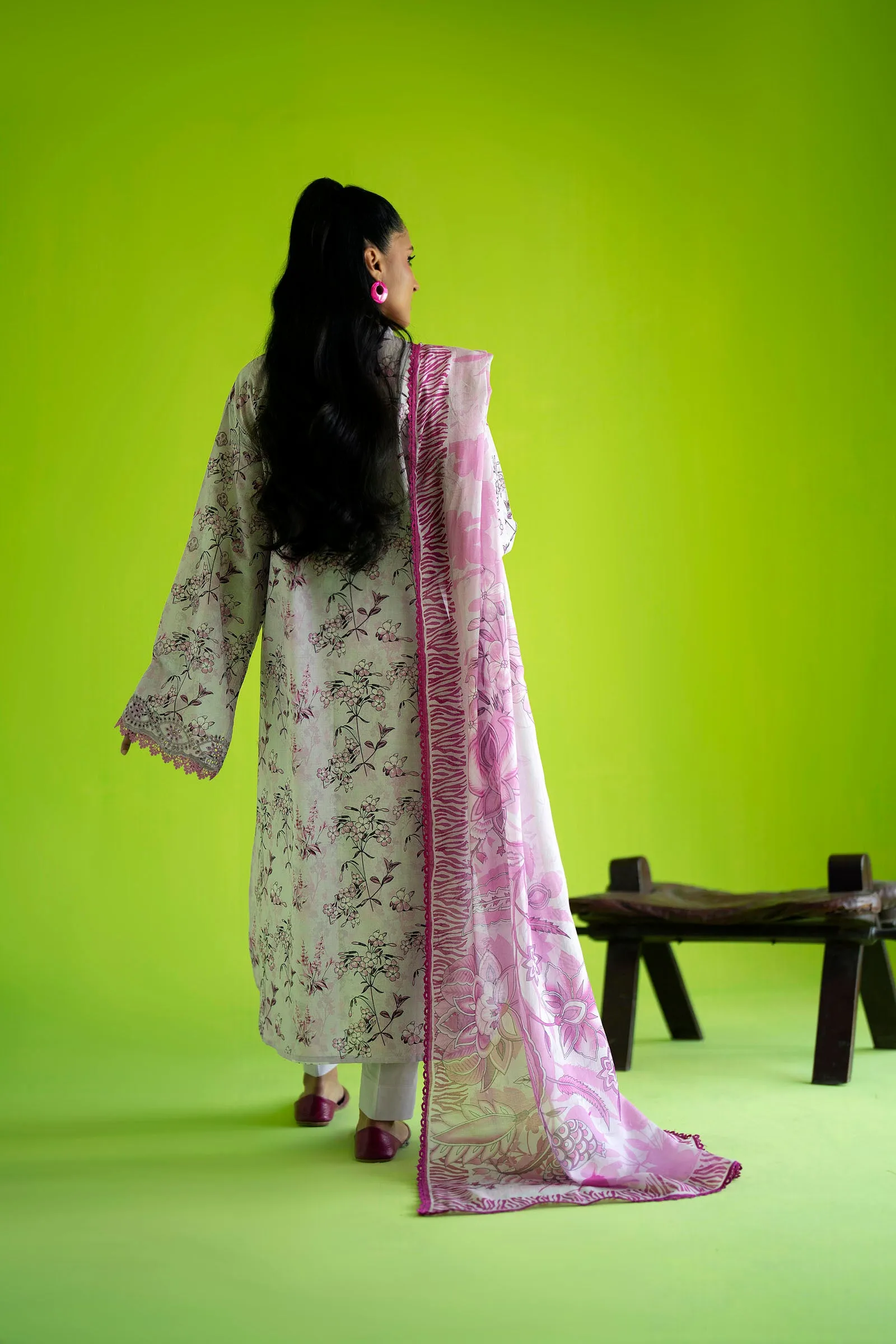 Cotton Lawn Digital Print Chikankari