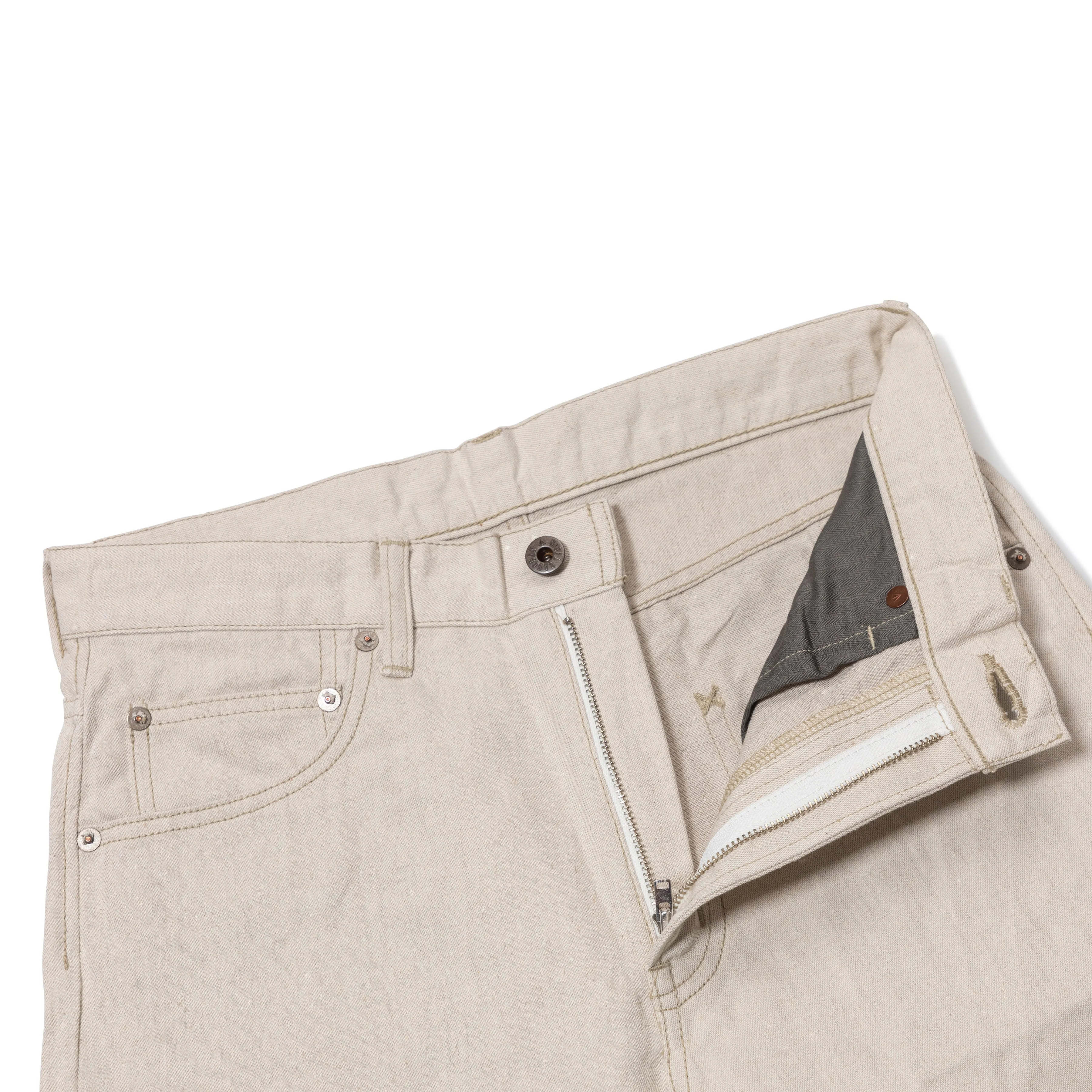 Cotton/Linen 5 Pocket Jeans