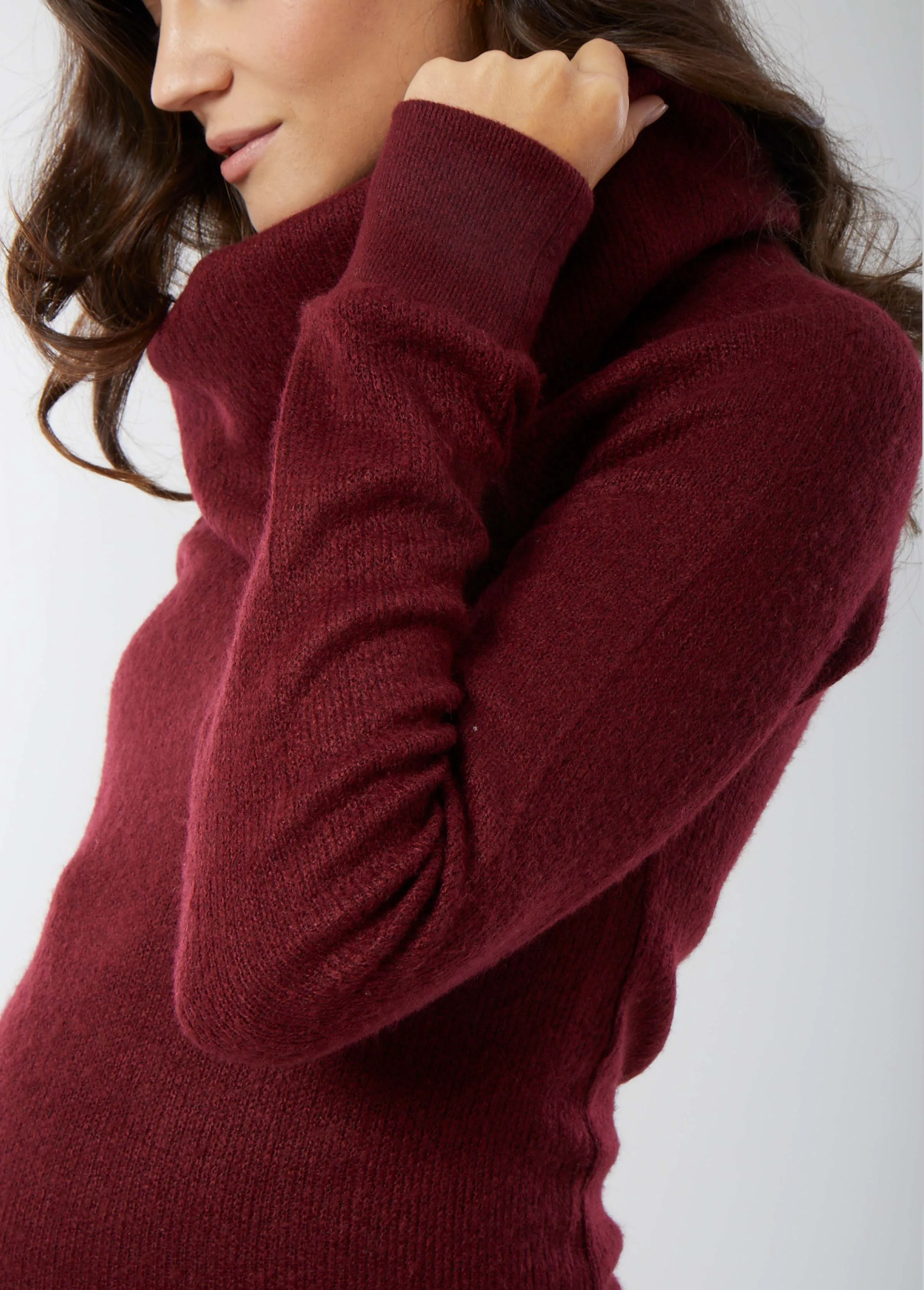 Cowl Neck Maternity Tunic Sweater