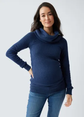 Cowl Neck Maternity Tunic Sweater