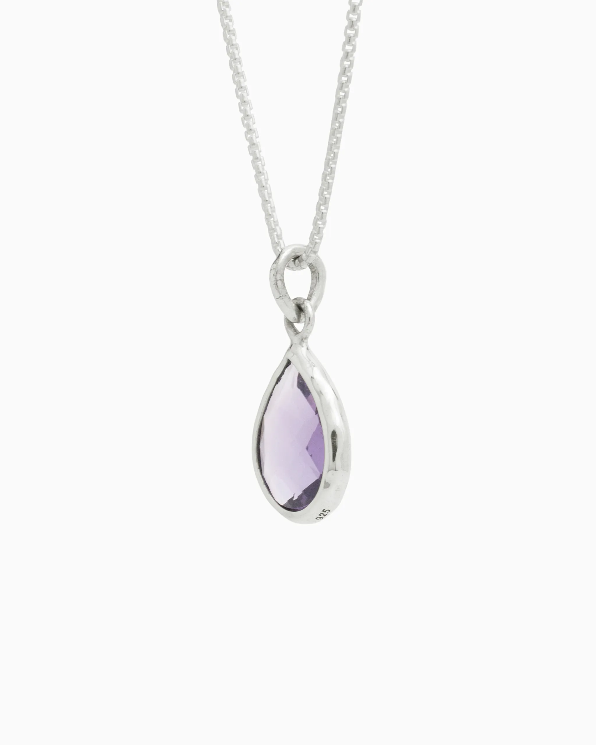 Dewdrop Stone Pendant - Amethyst