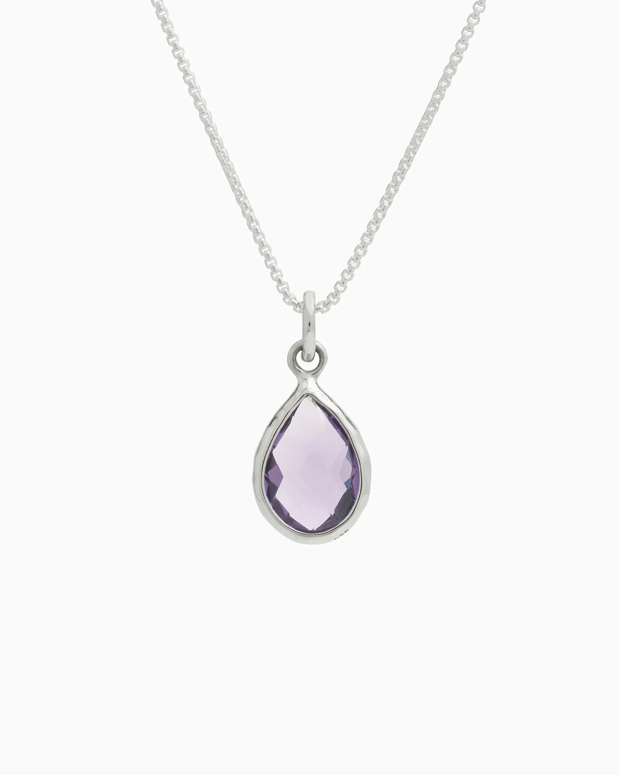 Dewdrop Stone Pendant - Amethyst