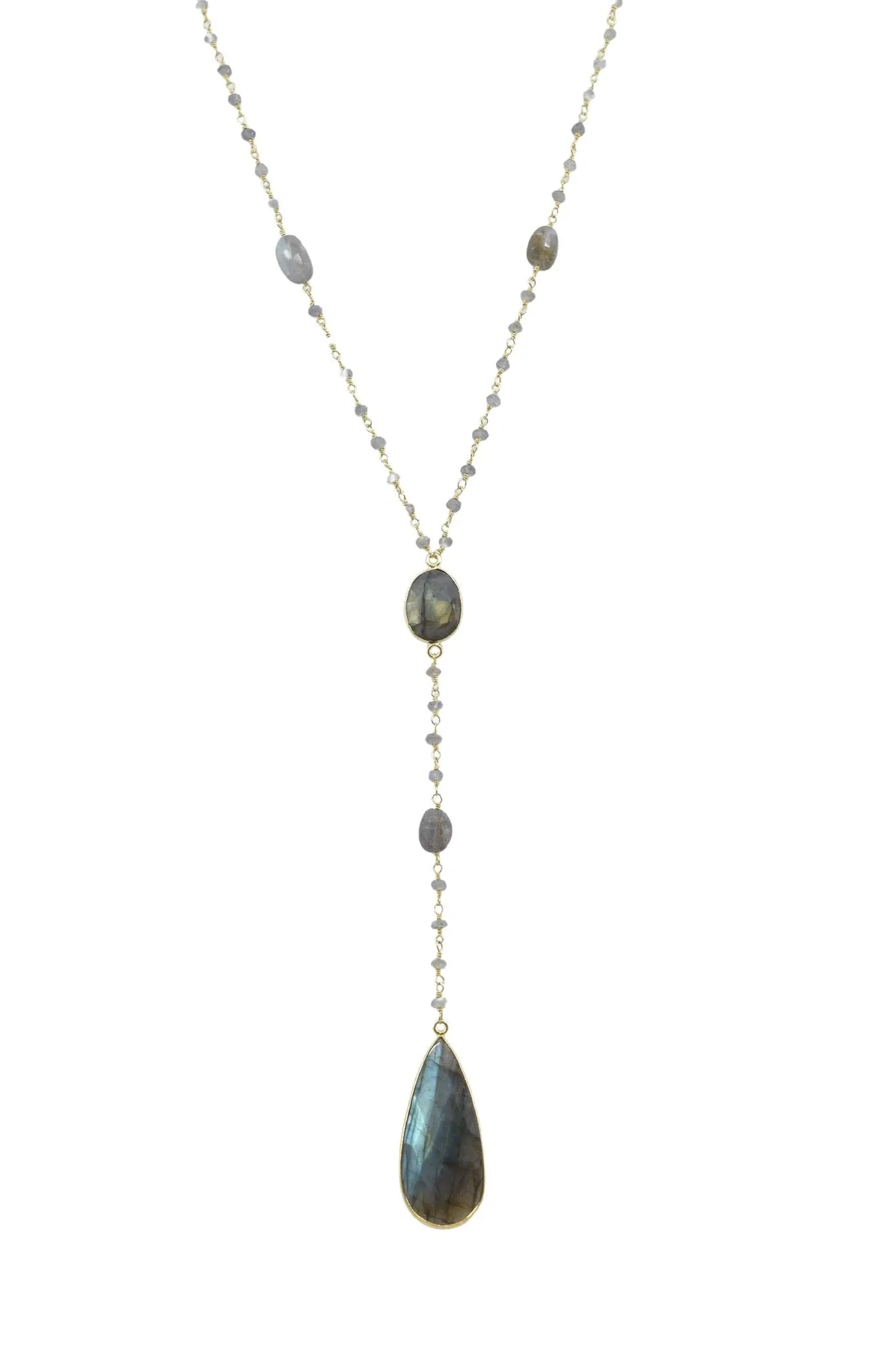 Diana Montecito Necklace in Labradorite with Labradorite Drop