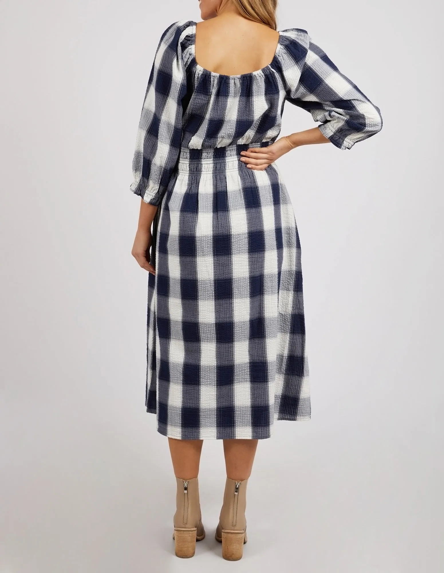 Elm Cedar Check Dress - Navy Check