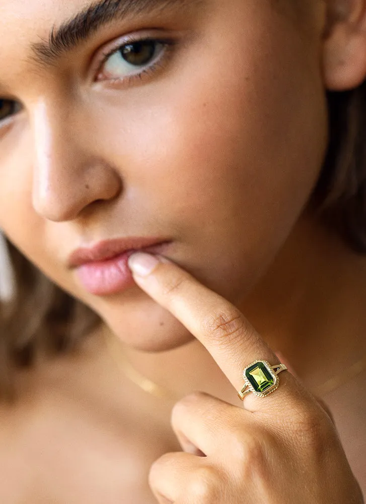 Emmeline peridot ring 14k gold