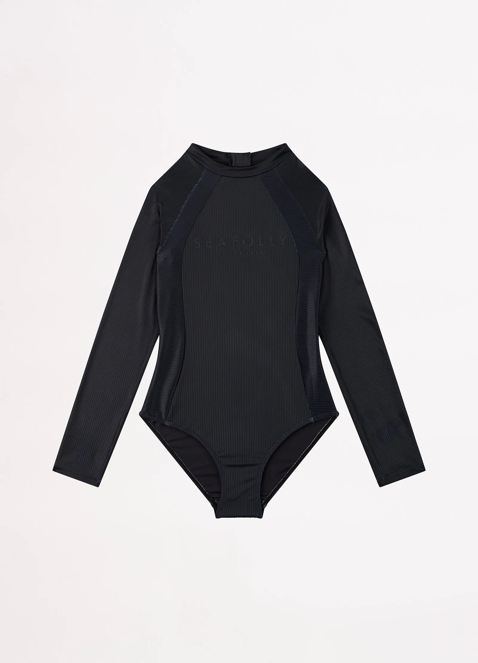 Essential Girls Panelled Paddlesuit - Black